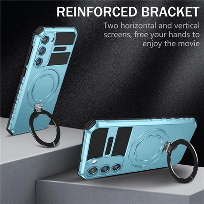 For Samsung Galaxy S23 Case Compatible with MagSafe Kickstand PC+TPU Phone Cover