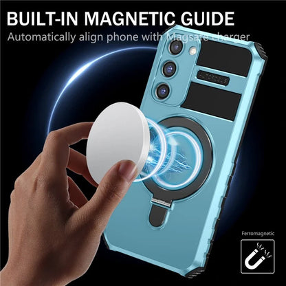 For Samsung Galaxy S23 Case Compatible with MagSafe Kickstand PC+TPU Phone Cover