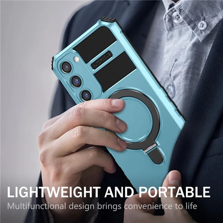 For Samsung Galaxy S23 Case Compatible with MagSafe Kickstand PC+TPU Phone Cover