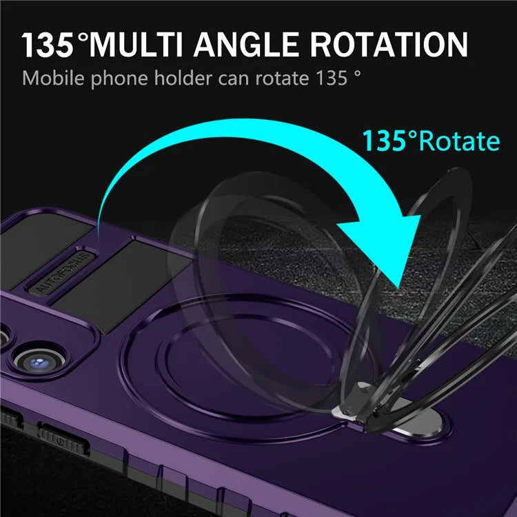 For Samsung Galaxy S23+ Case PC+TPU Kickstand Phone Cover Compatible with MagSafe
