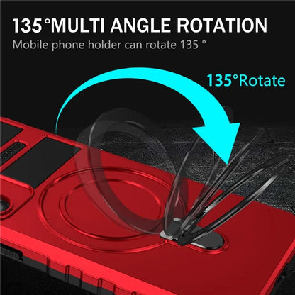 For Samsung Galaxy S24 Shockproof Case PC+TPU Kickstand Phone Case Compatible with MagSafe