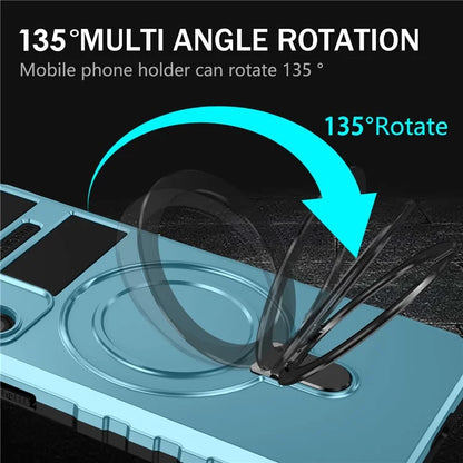 For Samsung Galaxy S24 Shockproof Case PC+TPU Kickstand Phone Case Compatible with MagSafe