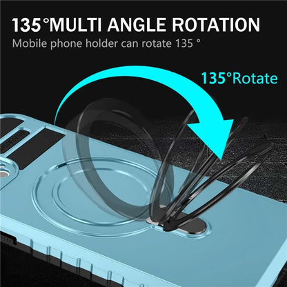 For iPhone 12 Pro Max Case with Magnetic Kickstand PC+TPU Phone Cover