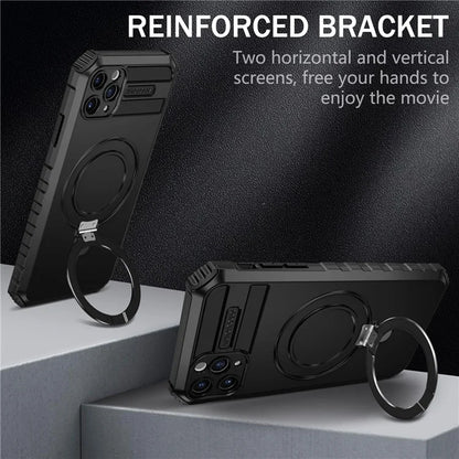 For iPhone 11 Pro Max Case Kickstand PC+TPU Phone Cover Compatible with MagSafe