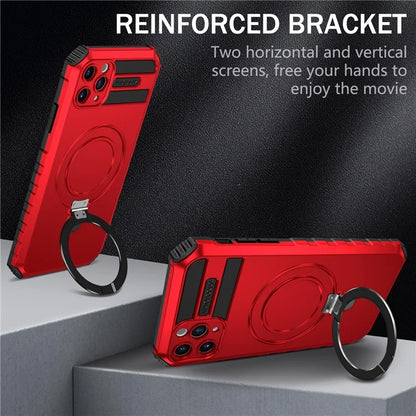 For iPhone 11 Pro Max Case Kickstand PC+TPU Phone Cover Compatible with MagSafe