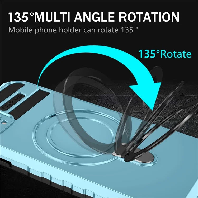 For iPhone 11 Pro Max Case Kickstand PC+TPU Phone Cover Compatible with MagSafe