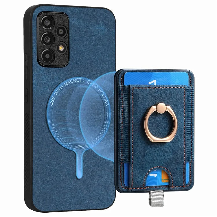 D7 For Samsung Galaxy A53 5G Kickstand Case Detachable Magnetic Card Slot Phone Cover