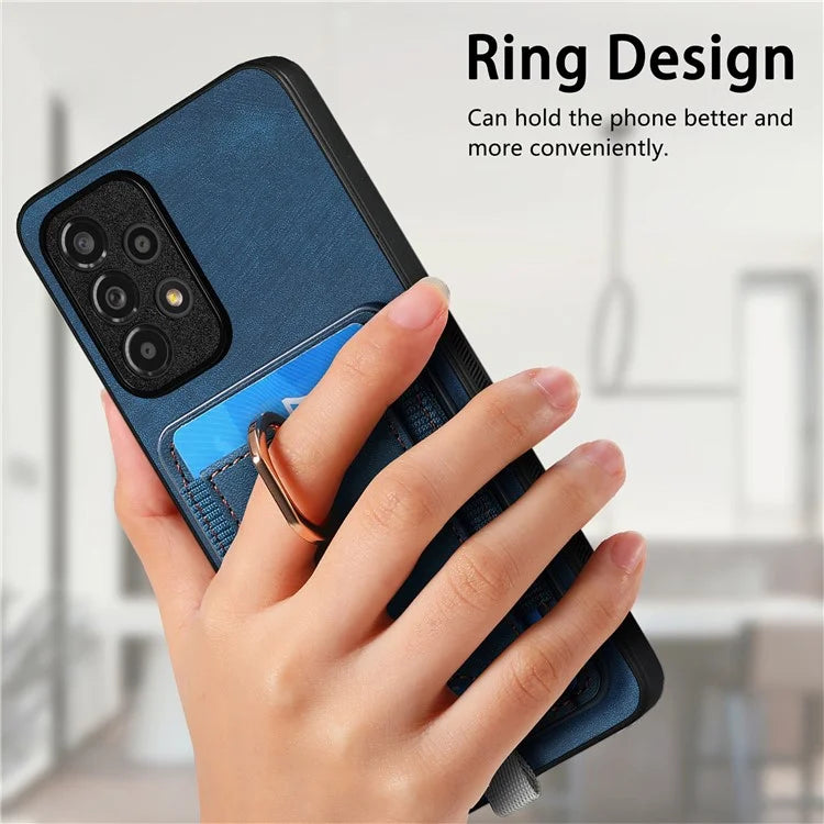 D7 For Samsung Galaxy A53 5G Kickstand Case Detachable Magnetic Card Slot Phone Cover