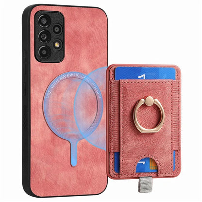 D7 For Samsung Galaxy A53 5G Kickstand Case Detachable Magnetic Card Slot Phone Cover
