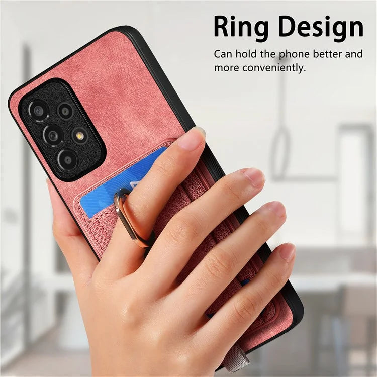 D7 For Samsung Galaxy A53 5G Kickstand Case Detachable Magnetic Card Slot Phone Cover