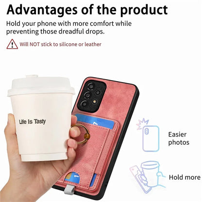 D7 For Samsung Galaxy A53 5G Kickstand Case Detachable Magnetic Card Slot Phone Cover