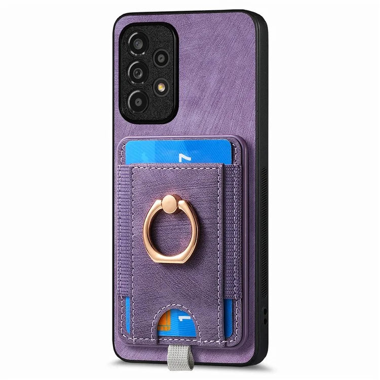 D7 For Samsung Galaxy A53 5G Kickstand Case Detachable Magnetic Card Slot Phone Cover