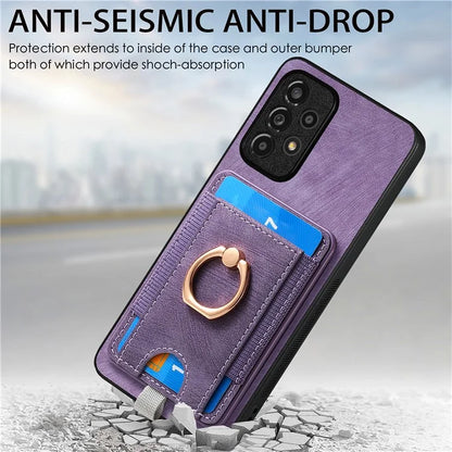 D7 For Samsung Galaxy A53 5G Kickstand Case Detachable Magnetic Card Slot Phone Cover