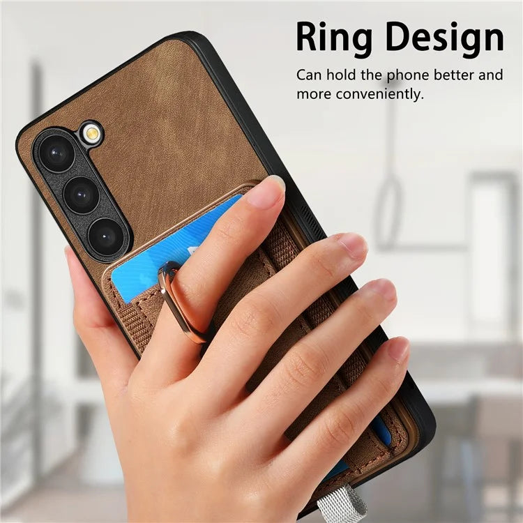 D7 For Samsung Galaxy S23 Case Detachable 2-in-1 Card Holder Leather Back Cover