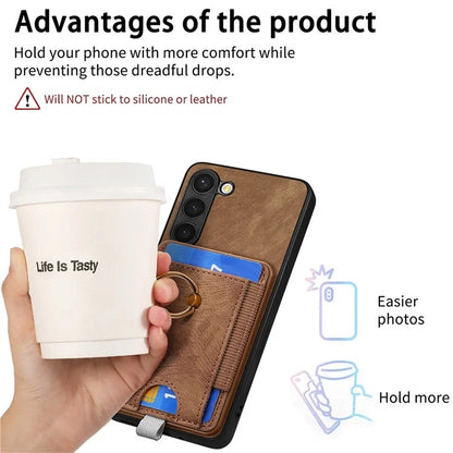 D7 For Samsung Galaxy S23 Case Detachable 2-in-1 Card Holder Leather Back Cover