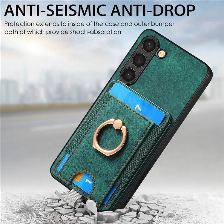 D7 For Samsung Galaxy S23 Case Detachable 2-in-1 Card Holder Leather Back Cover