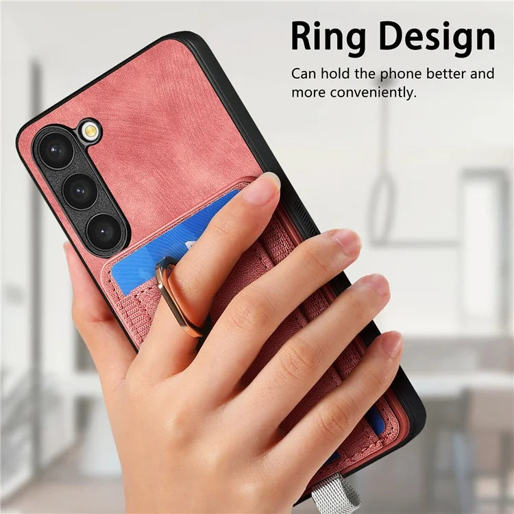 D7 For Samsung Galaxy S23 Case Detachable 2-in-1 Card Holder Leather Back Cover