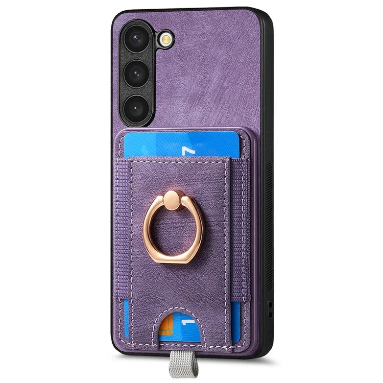 D7 For Samsung Galaxy S23 Case Detachable 2-in-1 Card Holder Leather Back Cover