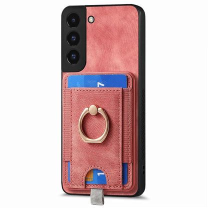 D7 For Samsung Galaxy S22 5G Case Detachable Magnetic Card Slot Kickstand Phone Case