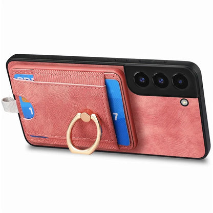 D7 For Samsung Galaxy S22 5G Case Detachable Magnetic Card Slot Kickstand Phone Case
