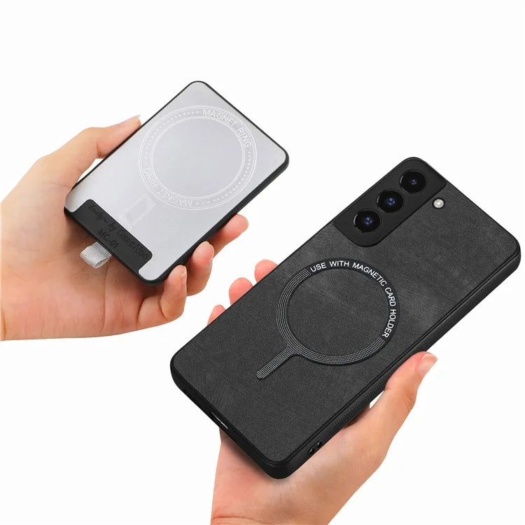 D7 For Samsung Galaxy S22+ 5G Case Detachable 2-in-1 Card Holder Kickstand Phone Cover