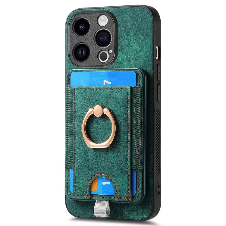 D7 For iPhone 13 Pro Case Detachable Magnetic Card Slot Kickstand Phone Case