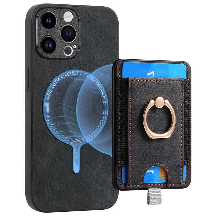 D7 For iPhone 13 Pro Case Detachable Magnetic Card Slot Kickstand Phone Case