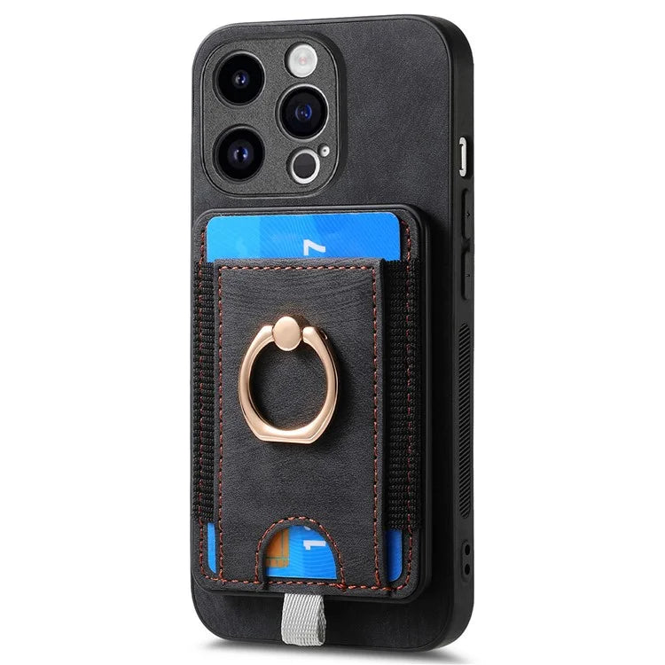 D7 For iPhone 13 Pro Case Detachable Magnetic Card Slot Kickstand Phone Case