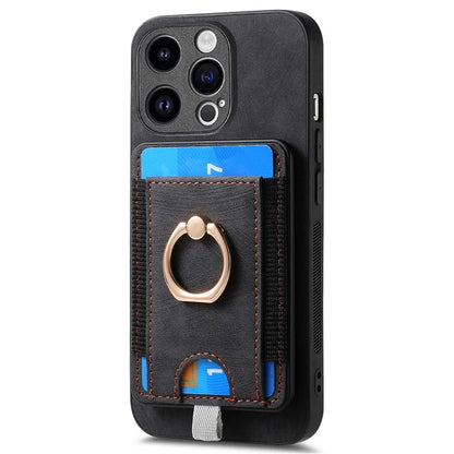 D7 For iPhone 13 Pro Case Detachable Magnetic Card Slot Kickstand Phone Case