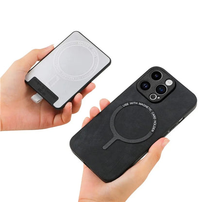 D7 For iPhone 13 Pro Case Detachable Magnetic Card Slot Kickstand Phone Case