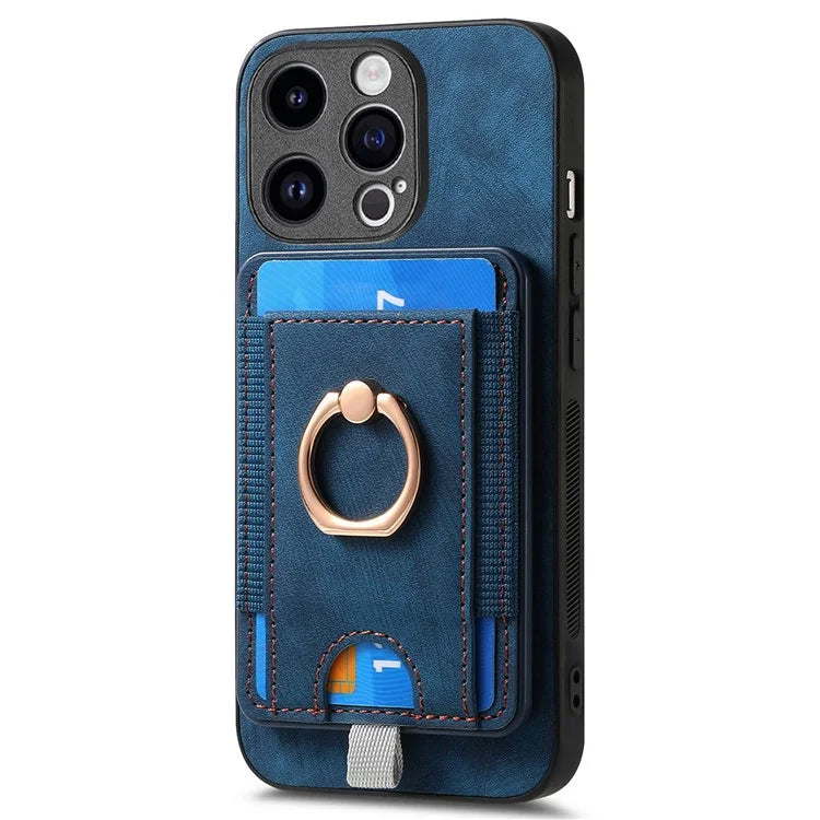 D7 For iPhone 13 Pro Case Detachable Magnetic Card Slot Kickstand Phone Case