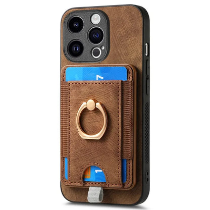 D7 For iPhone 13 Pro Case Detachable Magnetic Card Slot Kickstand Phone Case