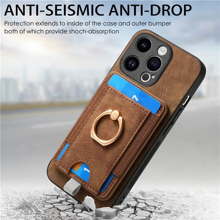 D7 For iPhone 13 Pro Case Detachable Magnetic Card Slot Kickstand Phone Case