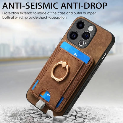 D7 For iPhone 13 Pro Case Detachable Magnetic Card Slot Kickstand Phone Case