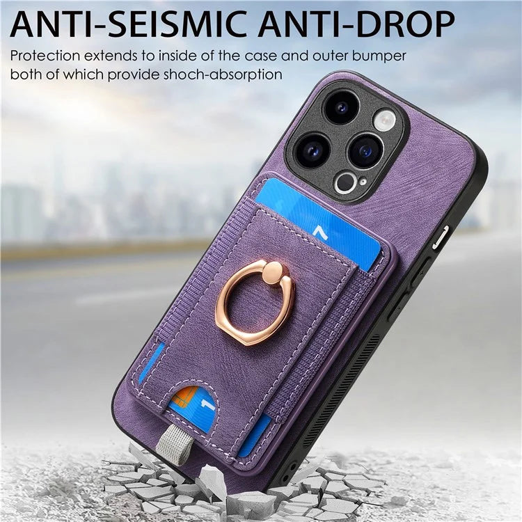 D7 For iPhone 13 Pro Case Detachable Magnetic Card Slot Kickstand Phone Case