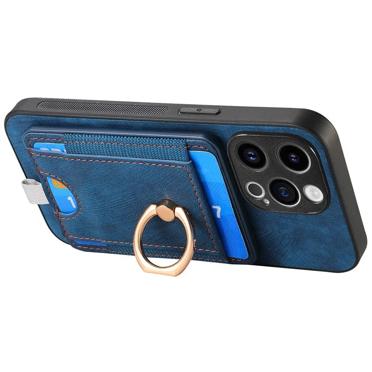 D7 For iPhone 13 Pro Max Kickstand Case Detachable Magnetic Card Slot Phone Cover