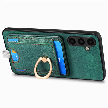 D7 For Samsung Galaxy A05s 4G Case Ring Kickstand Cover Detachable Phone Card Bag