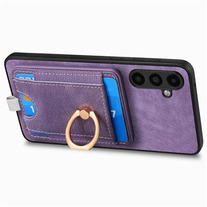 D7 For Samsung Galaxy A05s 4G Case Ring Kickstand Cover Detachable Phone Card Bag