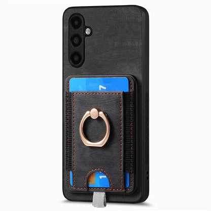 D7 For Samsung Galaxy A54 5G Case Kickstand Leather+TPU Phone Cover 2-in-1 Detachable