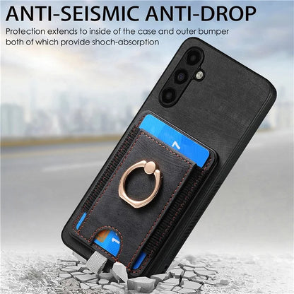 D7 For Samsung Galaxy A54 5G Case Kickstand Leather+TPU Phone Cover 2-in-1 Detachable
