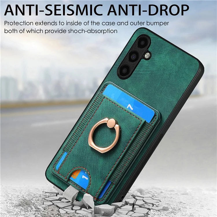 D7 For Samsung Galaxy A54 5G Case Kickstand Leather+TPU Phone Cover 2-in-1 Detachable