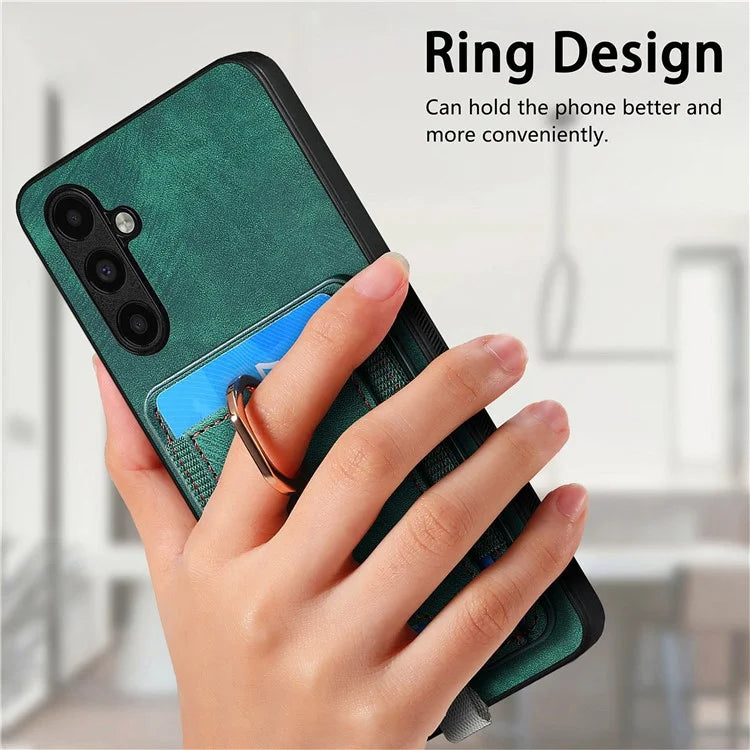 D7 For Samsung Galaxy A54 5G Case Kickstand Leather+TPU Phone Cover 2-in-1 Detachable