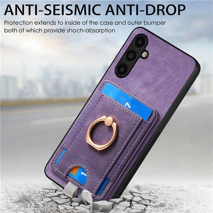 D7 For Samsung Galaxy A54 5G Case Kickstand Leather+TPU Phone Cover 2-in-1 Detachable