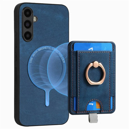 D7 For Samsung Galaxy A24 4G (162.1 x 77.6 x 8.3mm) Kickstand Case Magnetic Phone Case with Card Slot