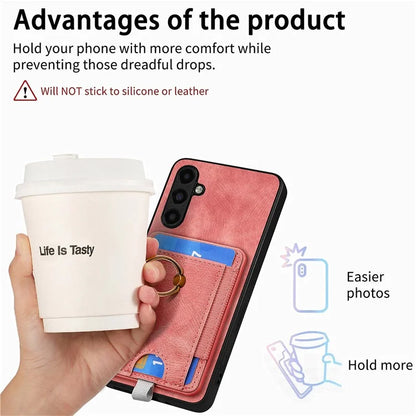 D7 For Samsung Galaxy A24 4G (162.1 x 77.6 x 8.3mm) Kickstand Case Magnetic Phone Case with Card Slot