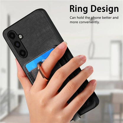 D7 For Samsung Galaxy A24 4G (162.1 x 77.6 x 8.3mm) Kickstand Case Magnetic Phone Case with Card Slot