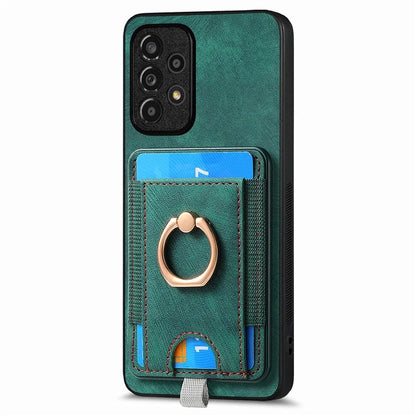 D7 For Samsung Galaxy A13 4G Case with Kickstand Detachable Card Slot Magnetic Phone Shell