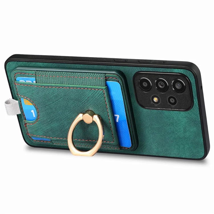 D7 For Samsung Galaxy A13 4G Case with Kickstand Detachable Card Slot Magnetic Phone Shell