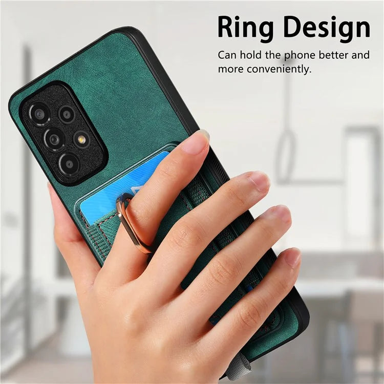 D7 For Samsung Galaxy A13 4G Case with Kickstand Detachable Card Slot Magnetic Phone Shell