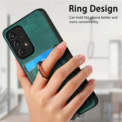 D7 For Samsung Galaxy A13 4G Case with Kickstand Detachable Card Slot Magnetic Phone Shell